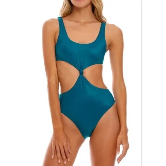 Agua Bendita XL One-Piece Kasie Blue Swimsuit NWT $290 - Picture 1 of 4